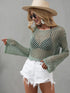 Openwork Flare Sleeve Cropped Cover Up - MiamiTeenyWeenyBikini.Com