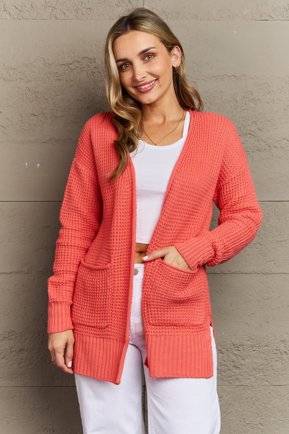 Boxy-fit waffle-knit sweater, Twik, Shop Women's Sweaters and Cardigans  Fall/Winter 2019