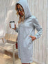 Striped Drawstring Long Sleeve Hoodie - MiamiTeenyWeenyBikini.Com