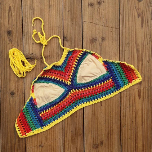 Hand Crocheted Bikini Top - MiamiTeenyWeenyBikini.Com