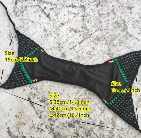 Crochet Rasta Bikini Bottom