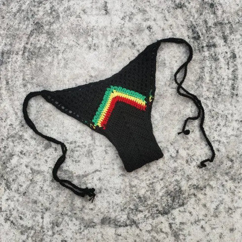 Crochet Rasta Bikini Bottom - MiamiTeenyWeenyBikini.Com