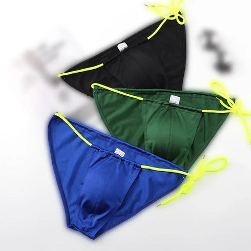 Men's Lace-Up Bikini Briefs - MiamiTeenyWeenyBikini.Com