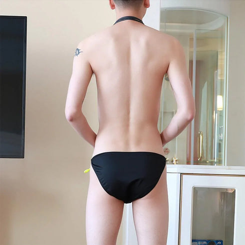 Men's Lace-Up Bikini Briefs - MiamiTeenyWeenyBikini.Com