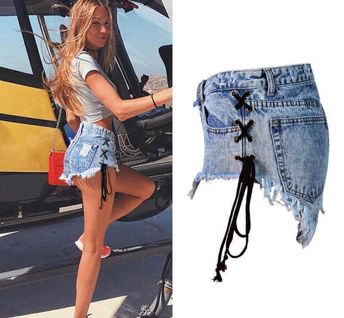 Vintage Tassel Denim Shorts