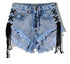 Vintage Tassel Denim Shorts - MiamiTeenyWeenyBikini.Com