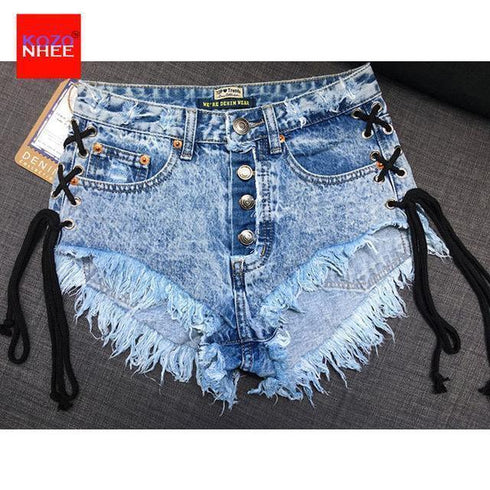 Vintage Tassel Denim Shorts
