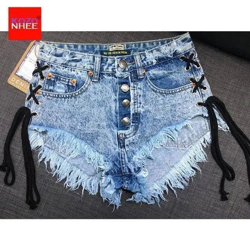 Vintage Tassel Denim Shorts - MiamiTeenyWeenyBikini.Com