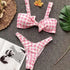Brazilian Plaid Push Up Bikini - Bikini
